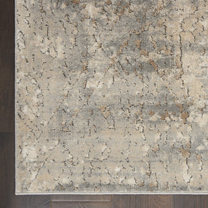 Homeroots 4' X 6' Beige And Grey Abstract Power Loom Non Skid Area Rug  Polypropylene 480238
