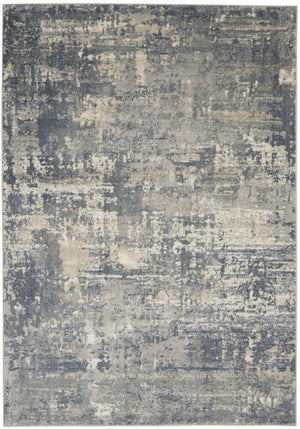 Homeroots 4' X 6' Grey And Beige Abstract Power Loom Non Skid Area Rug  Polypropylene 480243