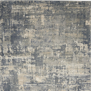 Homeroots 4' X 6' Grey And Beige Abstract Power Loom Non Skid Area Rug  Polypropylene 480243