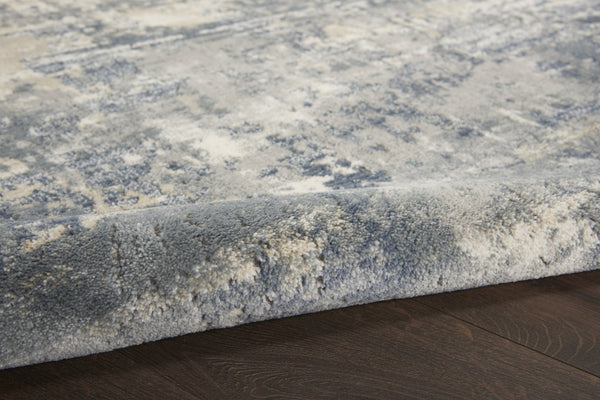 HomeRoots 5' Abstract Grey and Beige Area Rug – Soft, Non-Skid, Power-Loomed Design for Modern Living Spaces 5' X 7' 480244