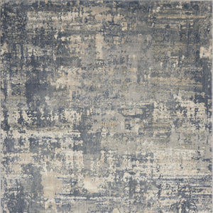 Homeroots 5' X 7' Grey And Beige Abstract Power Loom Non Skid Area Rug  Polypropylene 480244