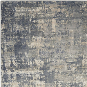 Homeroots 5' X 7' Grey And Beige Abstract Power Loom Non Skid Area Rug  Polypropylene 480244