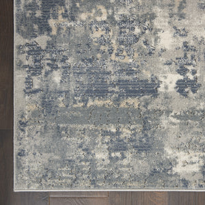 Homeroots 5' X 7' Grey And Beige Abstract Power Loom Non Skid Area Rug  Polypropylene 480244