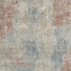 Homeroots 5' X 7' Ivory Abstract Power Loom Distressed Non Skid Area Rug  Polypropylene 480291