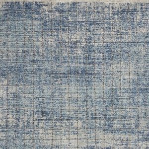 Homeroots 5' X 7' Blue Abstract Power Loom Distressed Non Skid Area Rug  Polypropylene 480305