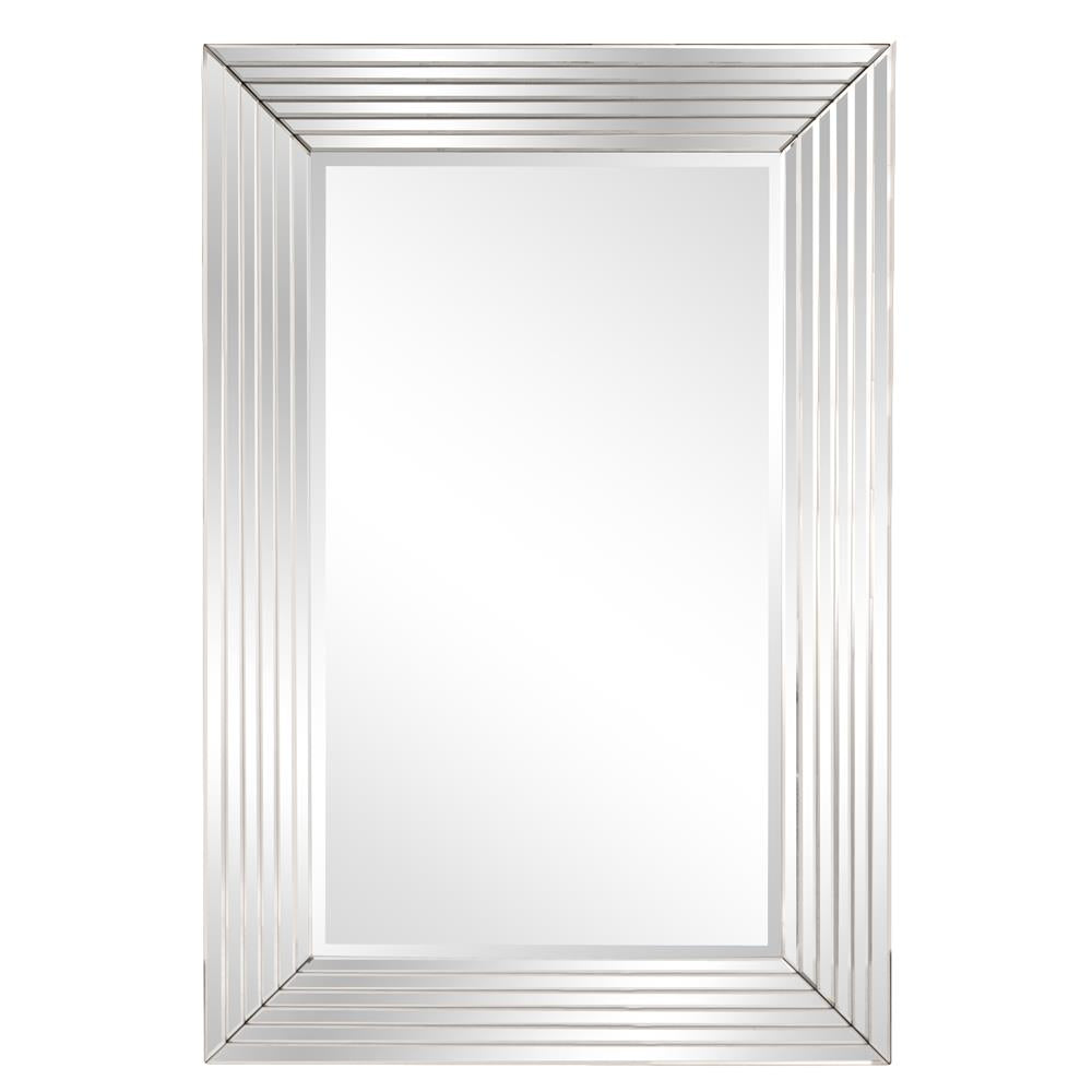 Howard Elliott Lenox Mirror - Stunning Beveled Glass Design With Rectangular Frame, Ready To Hang Vertically Or Horizontally Silver Glass 48032-howard-elliott