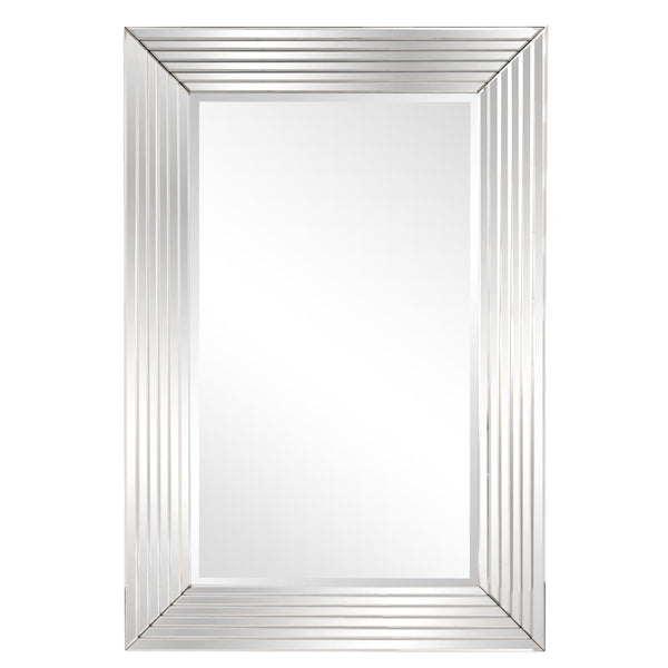 Howard Elliott Lenox Mirror - Stunning Beveled Glass Design With Rectangular Frame, Ready To Hang Vertically Or Horizontally Silver Glass 48032-howard-elliott