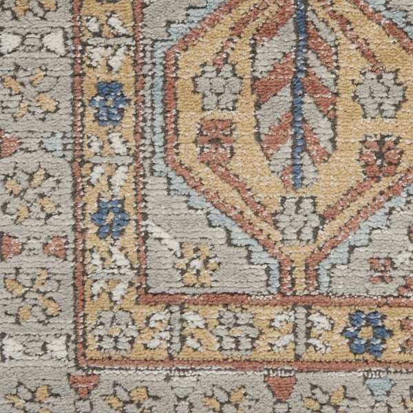 Homeroots 5' X 7' Grey Southwestern Power Loom Non Skid Area Rug  Polypropylene 480330