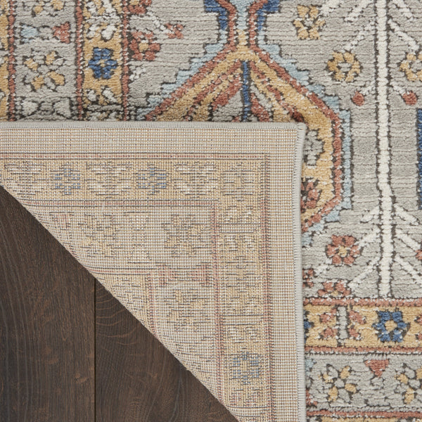 Homeroots 5' X 7' Grey Southwestern Power Loom Non Skid Area Rug  Polypropylene 480330