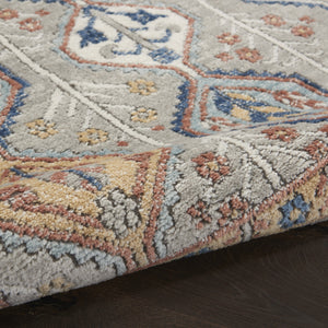 Homeroots 5' X 7' Grey Southwestern Power Loom Non Skid Area Rug  Polypropylene 480330