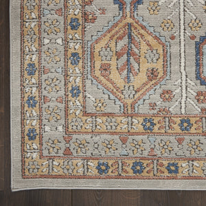 Homeroots 5' X 7' Grey Southwestern Power Loom Non Skid Area Rug  Polypropylene 480330