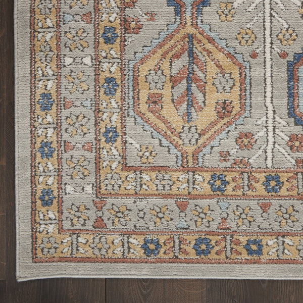 Homeroots 5' X 7' Grey Southwestern Power Loom Non Skid Area Rug  Polypropylene 480330