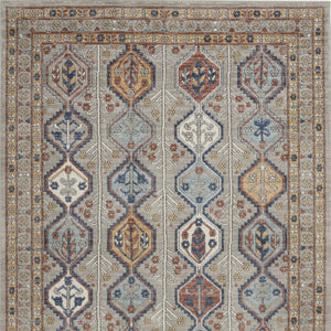 Homeroots 5' X 7' Grey Southwestern Power Loom Non Skid Area Rug  Polypropylene 480330