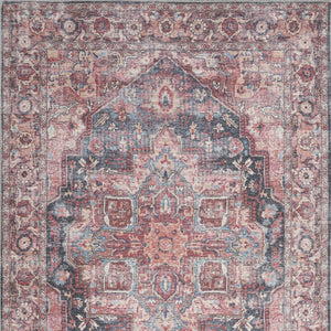 Homeroots 4' X 6' Multicolor Oriental Power Loom Distressed Washable Area Rug  Cotton Blend 480356