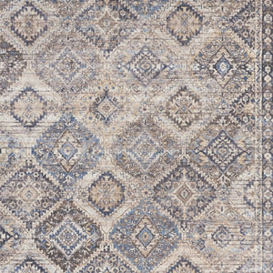 Homeroots 5' X 7' Ivory Latte Oriental Power Loom Distressed Washable Area Rug  Cotton Blend 480365