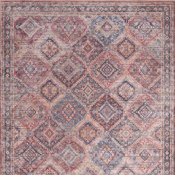 Homeroots 5' X 7' Multicolor Oriental Power Loom Distressed Washable Area Rug  Cotton Blend 480369