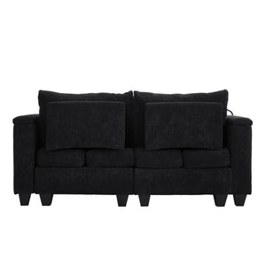 English Elm Convertible Chaise Lounge Sofa Bed With Usb Ports, Hidden Storage, Cup Holders - Stylish & Versatile! N719S002020B