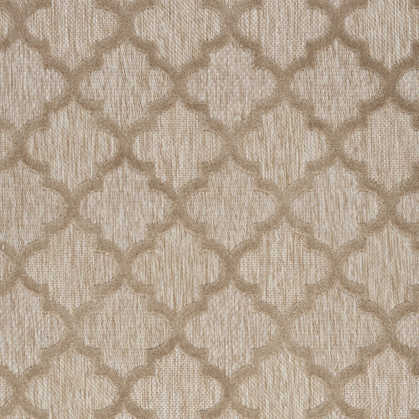 Homeroots 5' X 7' Natural Beige Ikat Indoor Outdoor Area Rug  Polypropylene And Polyester 480401