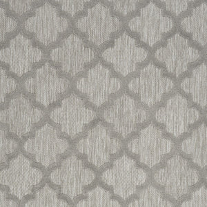Homeroots 5' X 7' Silver Grey Ikat Indoor Outdoor Area Rug  Polypropylene And Polyester 480405