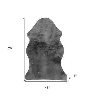 Homeroots Charcoal Plain Weave Faux Fur Solid Color Throw  Faux Fur 480428