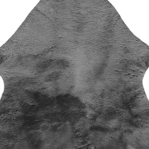 Homeroots Charcoal Plain Weave Faux Fur Solid Color Throw  Faux Fur 480428