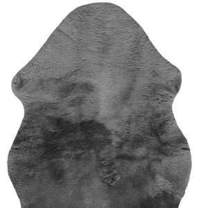 Homeroots Charcoal Plain Weave Faux Fur Solid Color Throw  Faux Fur 480428