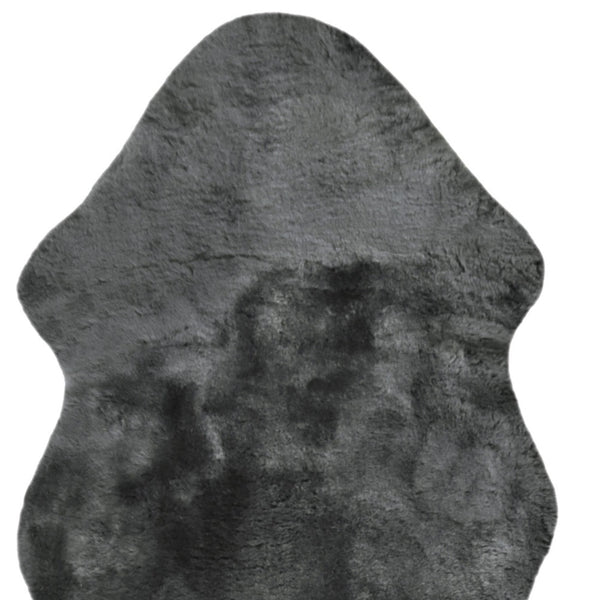 Homeroots 72" X 24" Charcoal Plain Weave Sheepskin Throw Blanket  New Zealand Sheepskin 480429