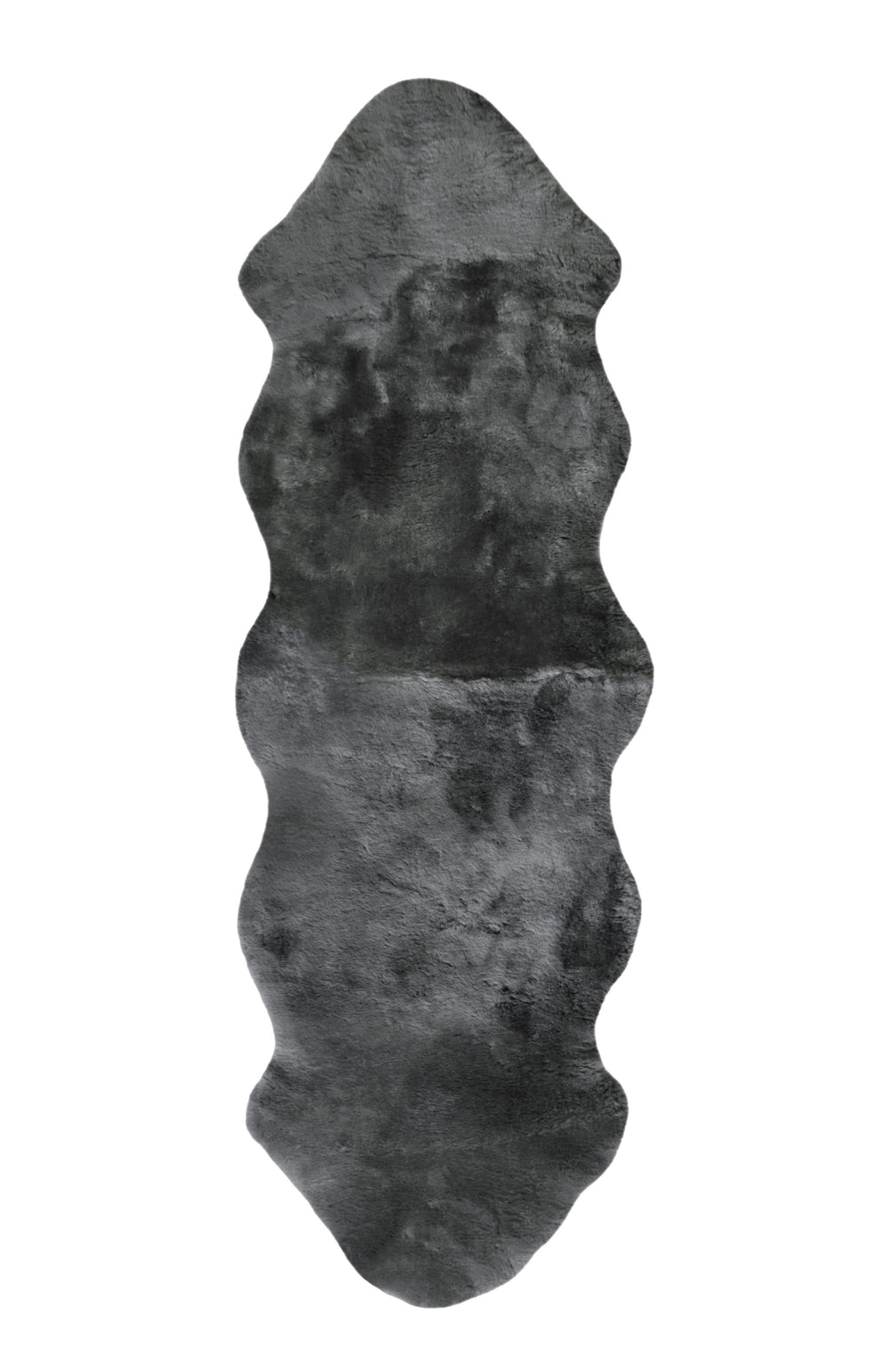 Homeroots 72" X 24" Charcoal Plain Weave Sheepskin Throw Blanket  New Zealand Sheepskin 480429