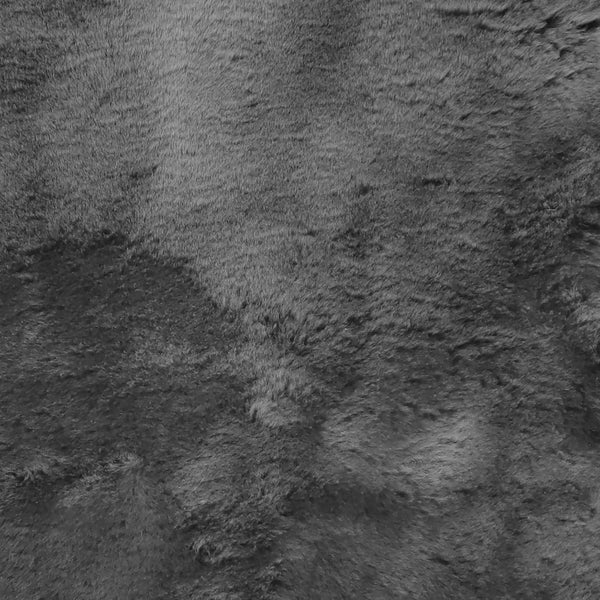 Homeroots 72" X 24" Charcoal Plain Weave Sheepskin Throw Blanket  New Zealand Sheepskin 480429