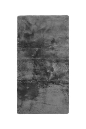 Homeroots 60" X 30" Charcoal Plain Weave Sheepskin Throw Blanket  New Zealand Sheepskin 480430