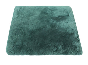 Homeroots Set Of Two 17" X 17" Emerald Linen Solid Color Dining Chair Pad  Sheepskin 480442