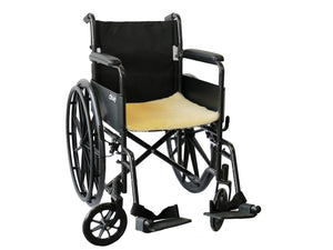 Homeroots Set Of Two 17" X 17" Cornsilk Linen Solid Color Dining Chair Pad  Sheepskin 480444