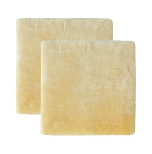 Homeroots Set Of Two 17" X 17" Cornsilk Linen Solid Color Dining Chair Pad  Sheepskin 480444