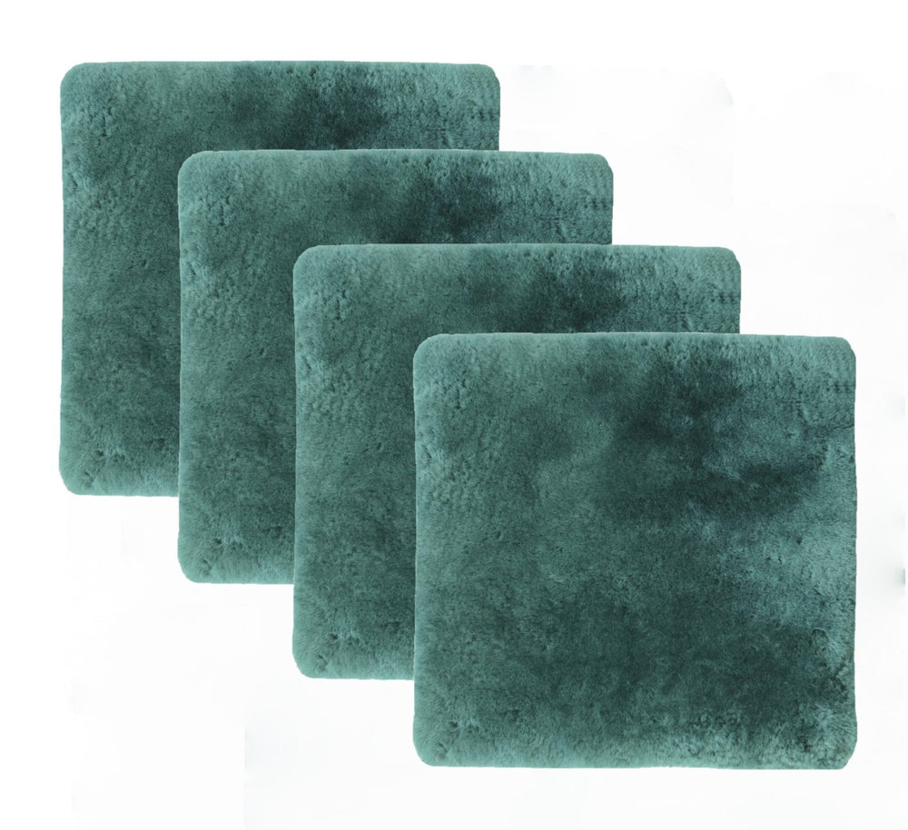 HomeRoots Set of Four Emerald Linen Chair Pads – Stylish, Durable, and Comfortable Cushions for Dining Décor 480445