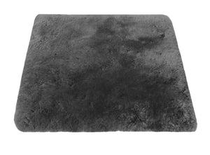 Homeroots Set Of Four 17" X 17" Charcoal Grey Medical Sheepskin Chair Pads  Sheepskin 480446