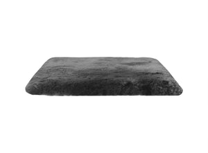 Homeroots Set Of Four 17" X 17" Charcoal Grey Medical Sheepskin Chair Pads  Sheepskin 480446