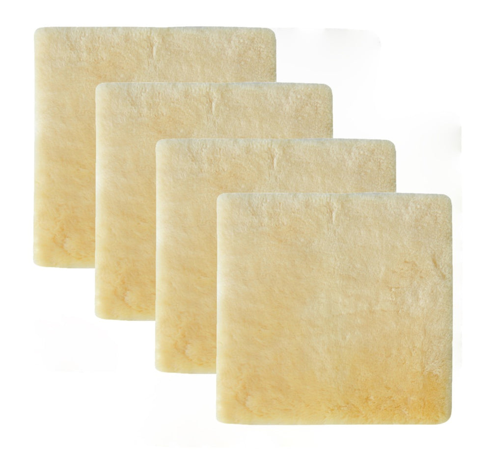 HomeRoots Set of Four 17" Cornsilk Linen Chair Pads for Dining Comfort - Durable, Stylish, and Easy Care 480447