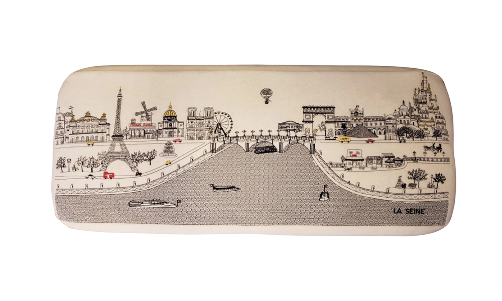 Homeroots 38" Cream Wool And Brown Ottoman   480538