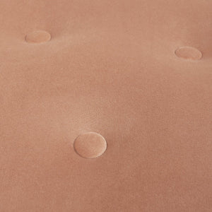 English Elm Jennifer Taylor Home - Yolanda 24" Round Velvet Ottoman - Plush Peach Orange With Gold Trim, Chic Accent For Any Room B2719P238164