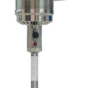 Homeroots 48000 Btu Silver Steel Propane Cylindrical Pole Standing Patio Heater  Steel 480565