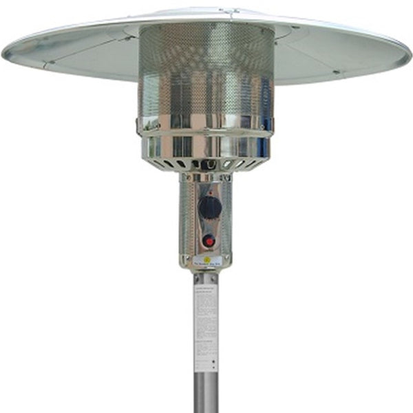 Homeroots 48000 Btu Silver Steel Propane Cylindrical Pole Standing Patio Heater  Steel 480565