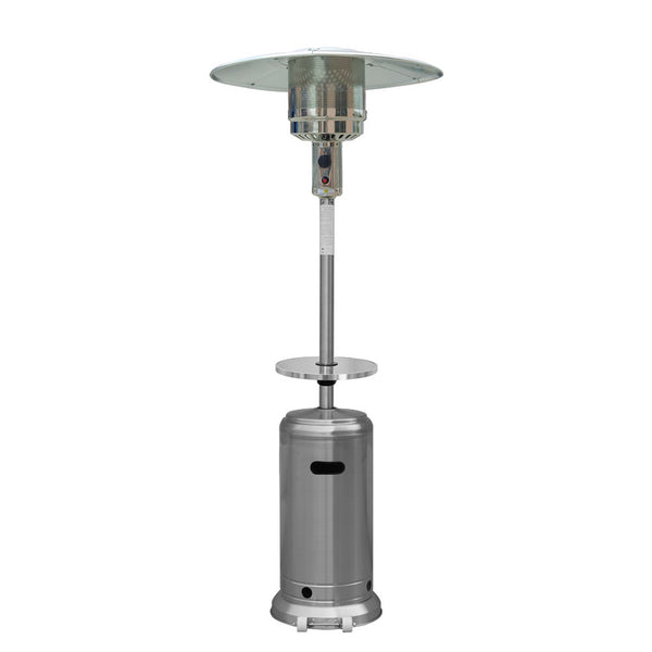 Homeroots 48000 Btu Silver Steel Propane Cylindrical Pole Standing Patio Heater  Steel 480565