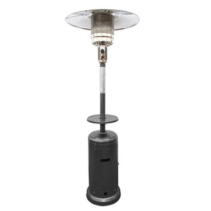 Homeroots 48000 Btu Silver Steel Propane Cylindrical Pole Standing Patio Heater  Steel 480566