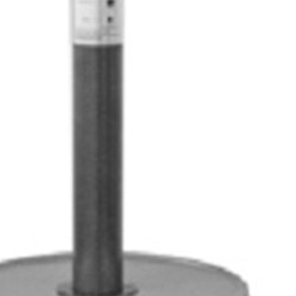 Homeroots 48000 Btu Silver Steel Propane Cylindrical Pole Standing Patio Heater  Steel 480566
