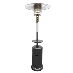 Homeroots 48000 Btu Silver Steel Propane Cylindrical Pole Standing Patio Heater  Steel 480566