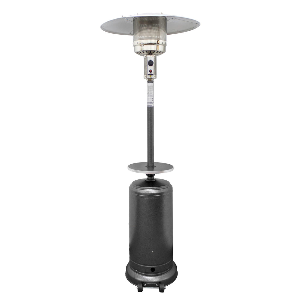 Homeroots 48000 Btu Silver Steel Propane Cylindrical Pole Standing Patio Heater  Steel 480568