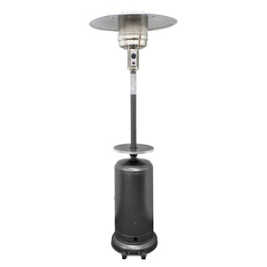 Homeroots 48000 Btu Silver Steel Propane Cylindrical Pole Standing Patio Heater  Steel 480568