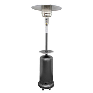 Homeroots 48000 Btu Silver Steel Propane Cylindrical Pole Standing Patio Heater  Steel 480568