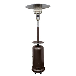 Homeroots 48000 Btu Bronze Steel Propane Cylindrical Pole Standing Patio Heater  Steel 480571