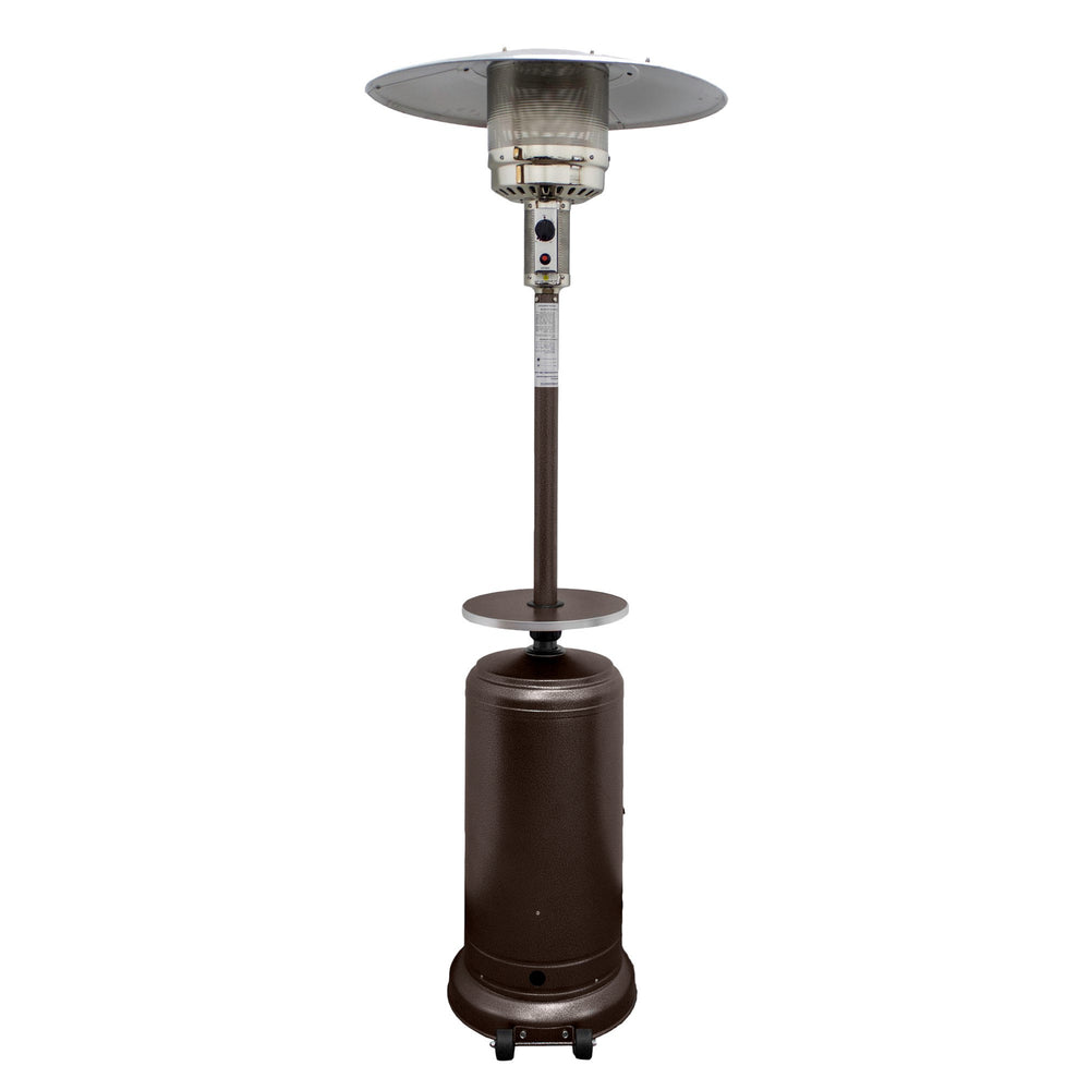 Homeroots 48000 Btu Bronze Steel Propane Cylindrical Pole Standing Patio Heater  Steel 480571